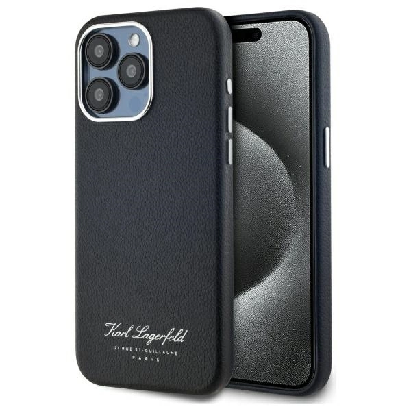 Apple iPhone 15 Pro Max 6.7'' Karl Lagerfeld Hotel RSG Case Cover, Black