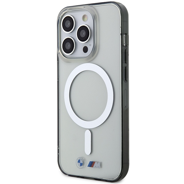 BMW Silver Ring MagSafe apvalks iPhone 15 Pro Max - caurspīdīgs | case for transparent