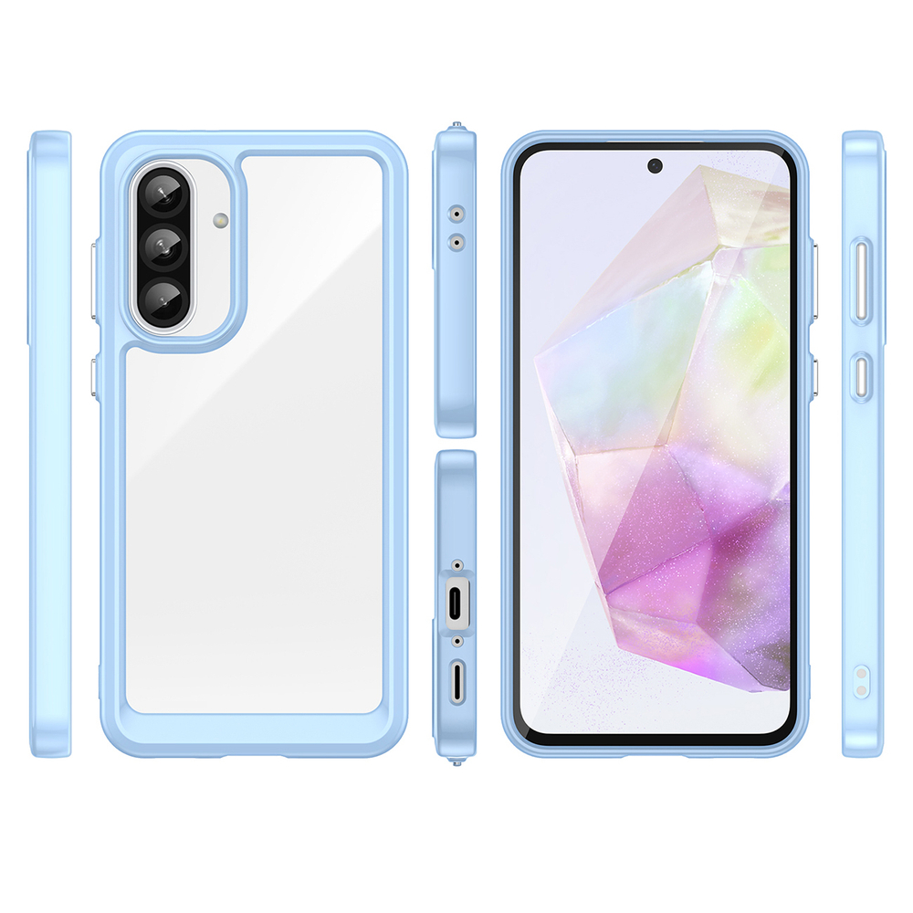 Samsung Galaxy A56 ( SM-A566B / DS ) Outer Space TPU Case Cover, Blue