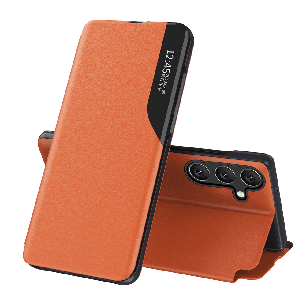 Hurtel Samsung Galaxy A26 Wallet Case Eco Leather View Case, Orange