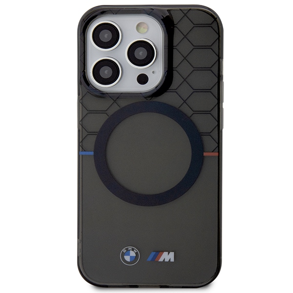 BMW Pattern MagSafe case for iPhone 15 Pro Max - gray