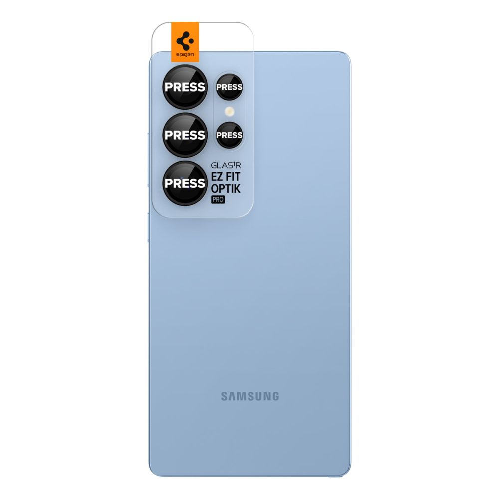 Spigen Optik Pro Glas.Tr EZ Fit Camera Lens Protector for Samsung Galaxy S25 Ultra (2-Pack), Black