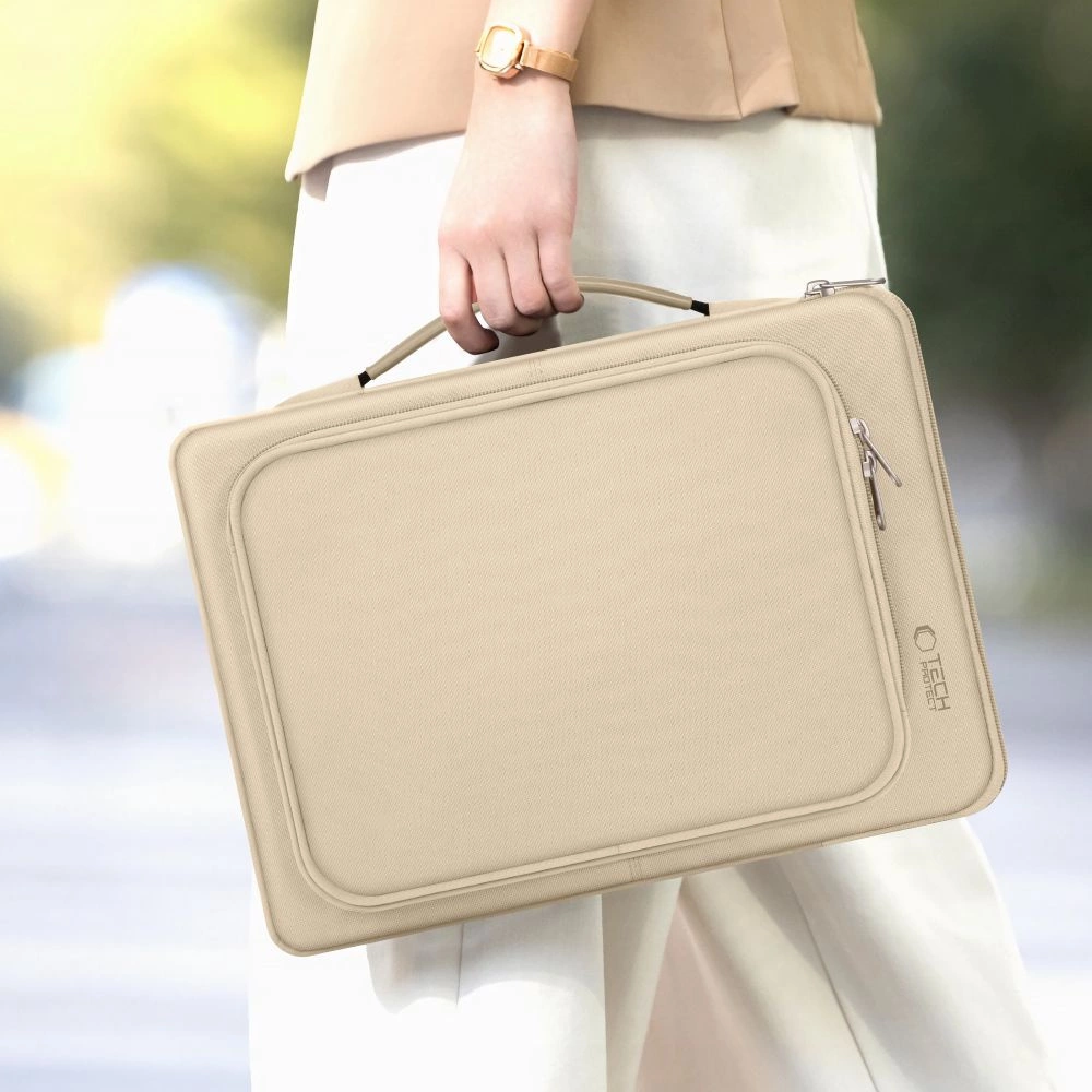 Сумка для ноутбука Tech-Protect Basic Bag 15-16\", бежевая