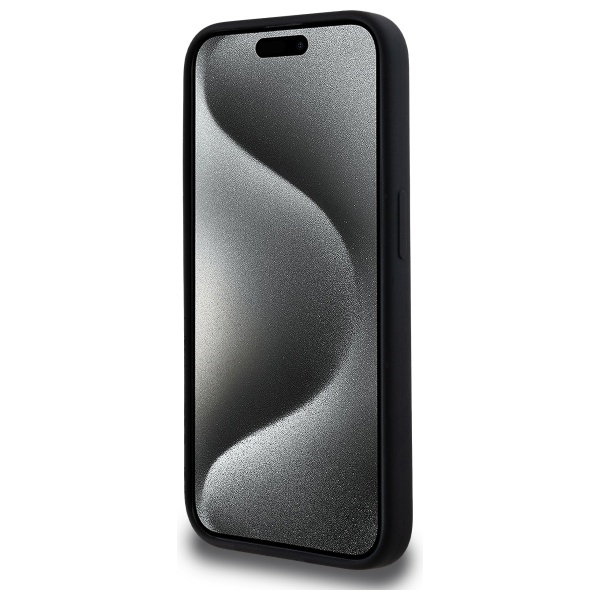 Apple iPhone 15 Pro Max 6.7\'\' Karl Lagerfeld Silicone Karl Head Print MagSafe Case Cover, Black