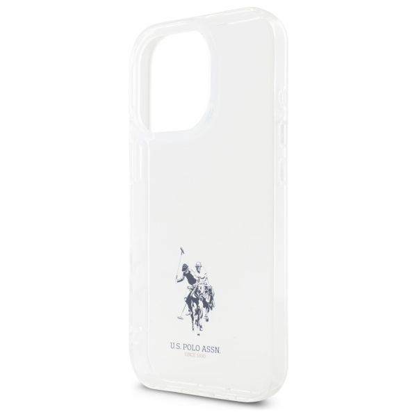 US Polo USHCP15XUSMT iPhone 15 Pro Max 6.7\\\" Clear/Transparent IML Printed Double Horse Logo
