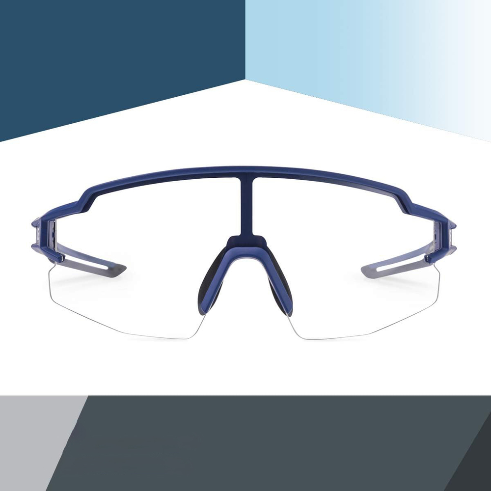 Rockbros 10174 fotohromiskās UV400 velosipēdu brilles - zilas | photochromic cycling glasses blue