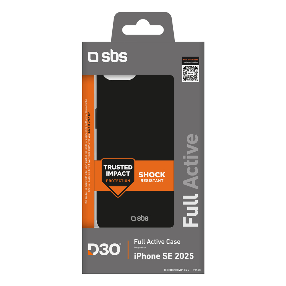 Sbs iPhone 16e Case Full Active D3O, Black