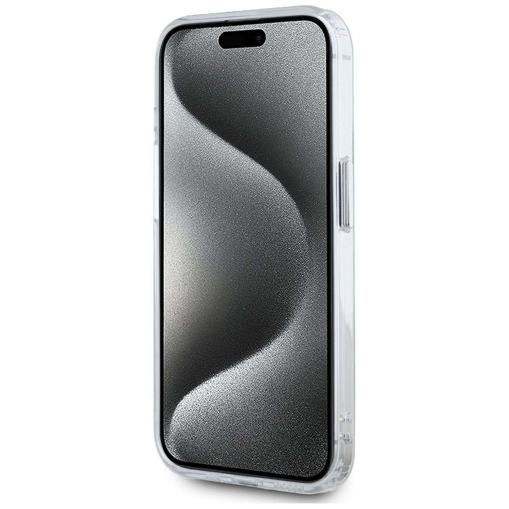 Karl Lagerfeld iPhone 15 Pro Max Case IML Metal Karl Head MagSafe, White