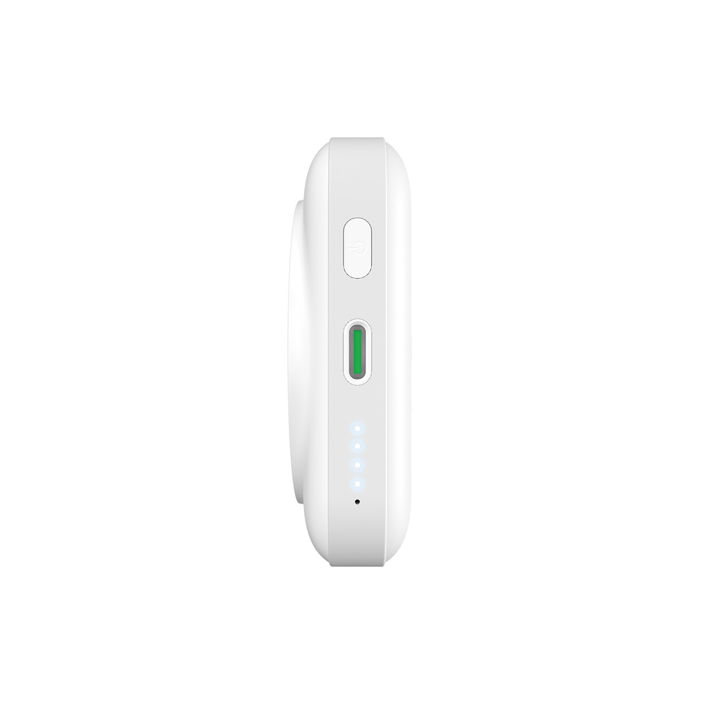 Puro 10000mAh MagSafe Wireless Power Bank with Aluminum Stand, White