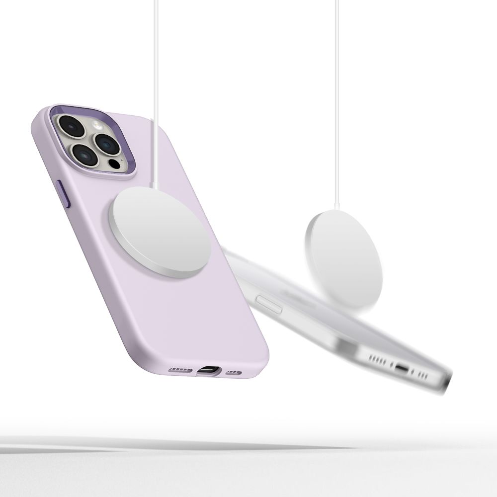 Tech-Protect Silicone Pure Magsafe Case for iPhone 15 Pro Max - Purple