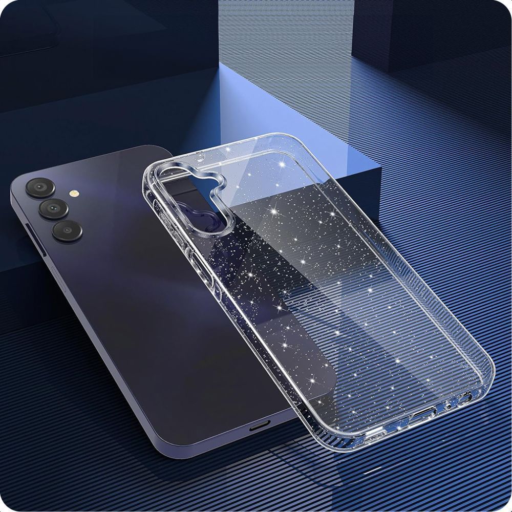 Tech-Protect Samsung Galaxy A56 5G Case FlexAir, Clear Glitter