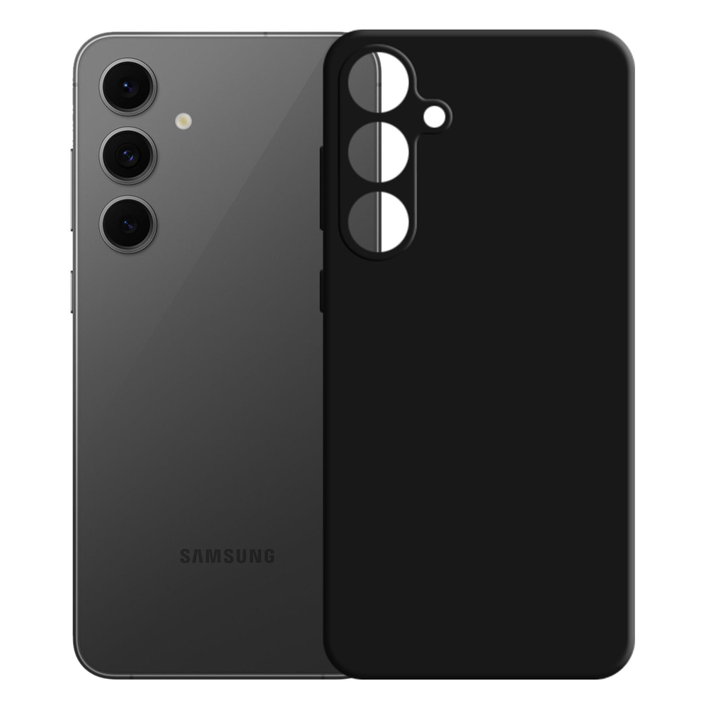 3Mk Protection Silicone Case vāciņš Samsung Galaxy S24 FE, melns