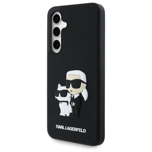 Чехол Karl Lagerfeld для Samsung Galaxy S24 FE 3D Rubber Karl&Choupette, черный
