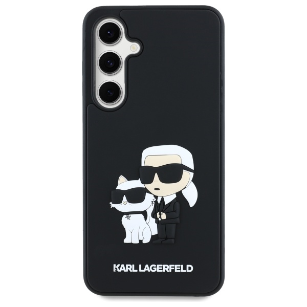 Чехол Karl Lagerfeld для Samsung Galaxy S24 FE 3D Rubber Karl&Choupette, черный