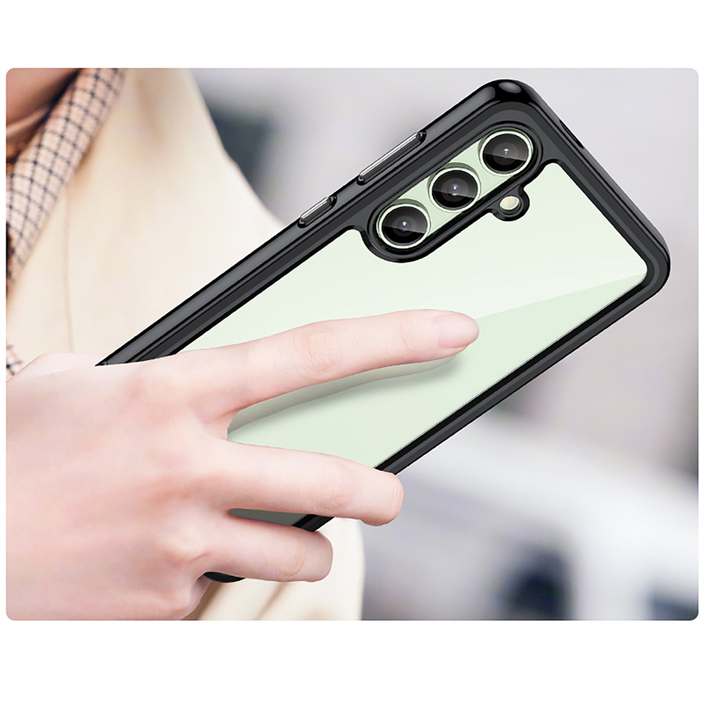 Outer Space Case for Samsung Galaxy S24 FE with Gel Frame, Black