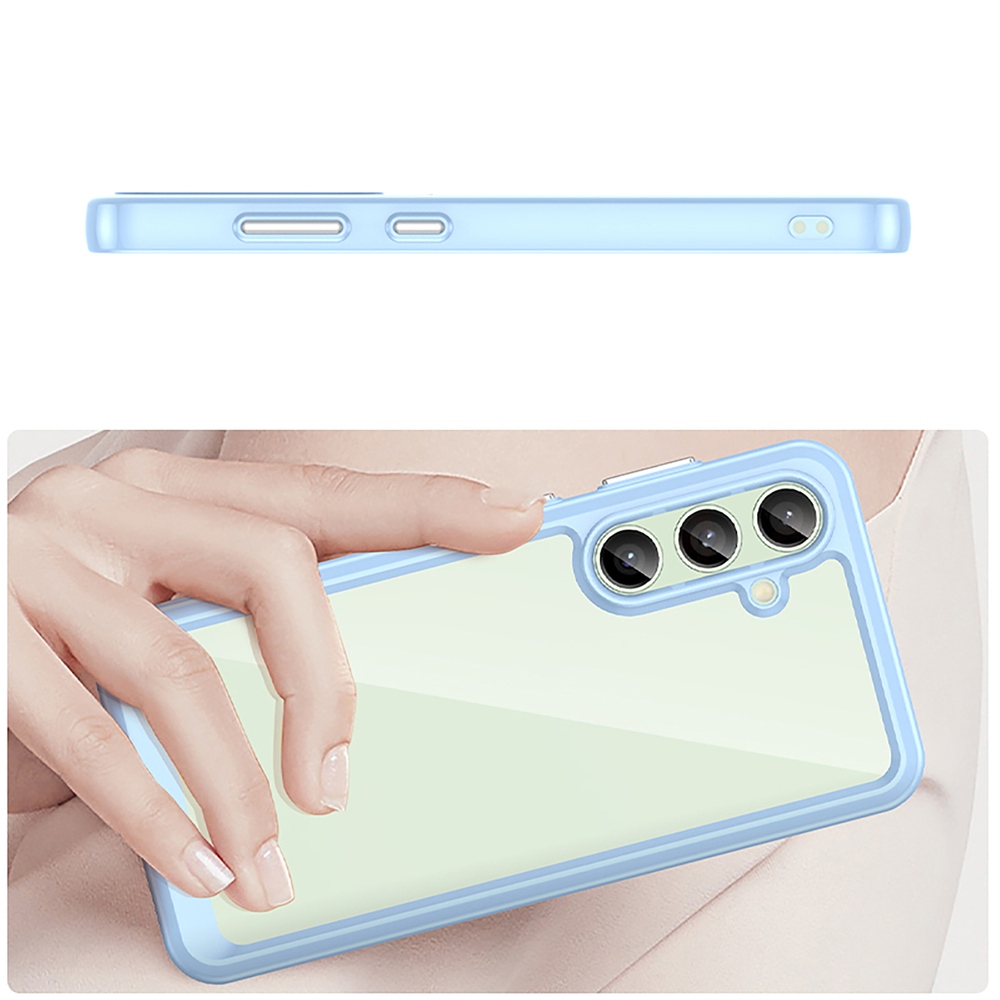 Outer Space Case for Samsung Galaxy S24 FE with Gel Frame, Blue