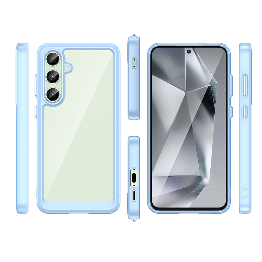 Outer Space Case for Samsung Galaxy S24 FE with Gel Frame, Blue