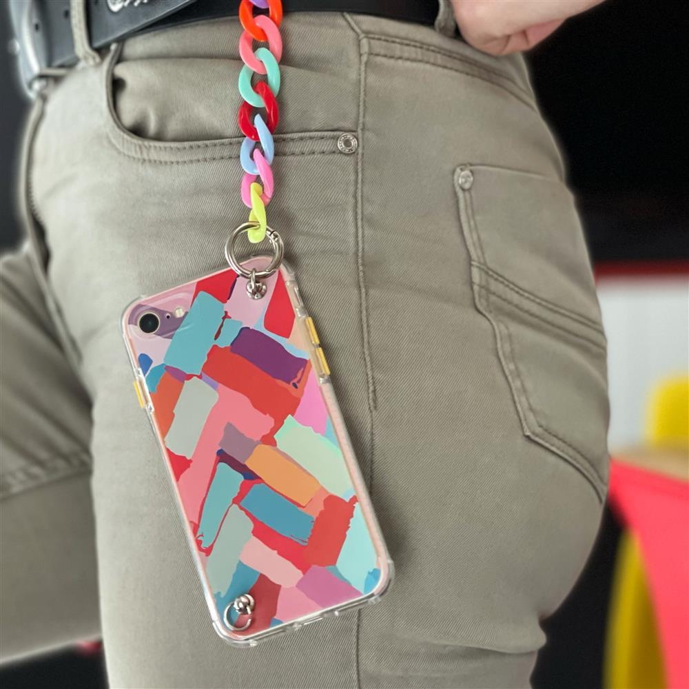 Color Chain Case for Samsung Galaxy S20 FE 5G with Decorative Chain, Multicolour