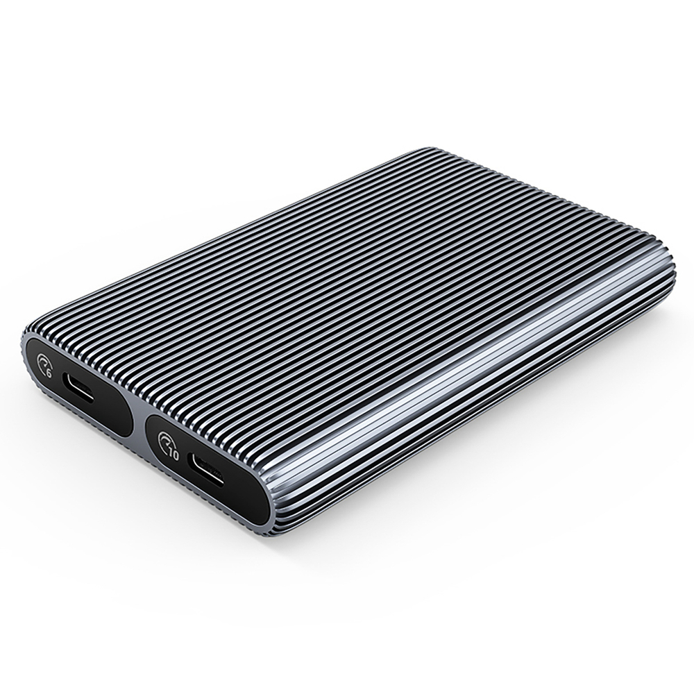 Disk Pocket 2x M.2 SATA+NVME USB-C 3.2 6Gbps/10Gbps - grey