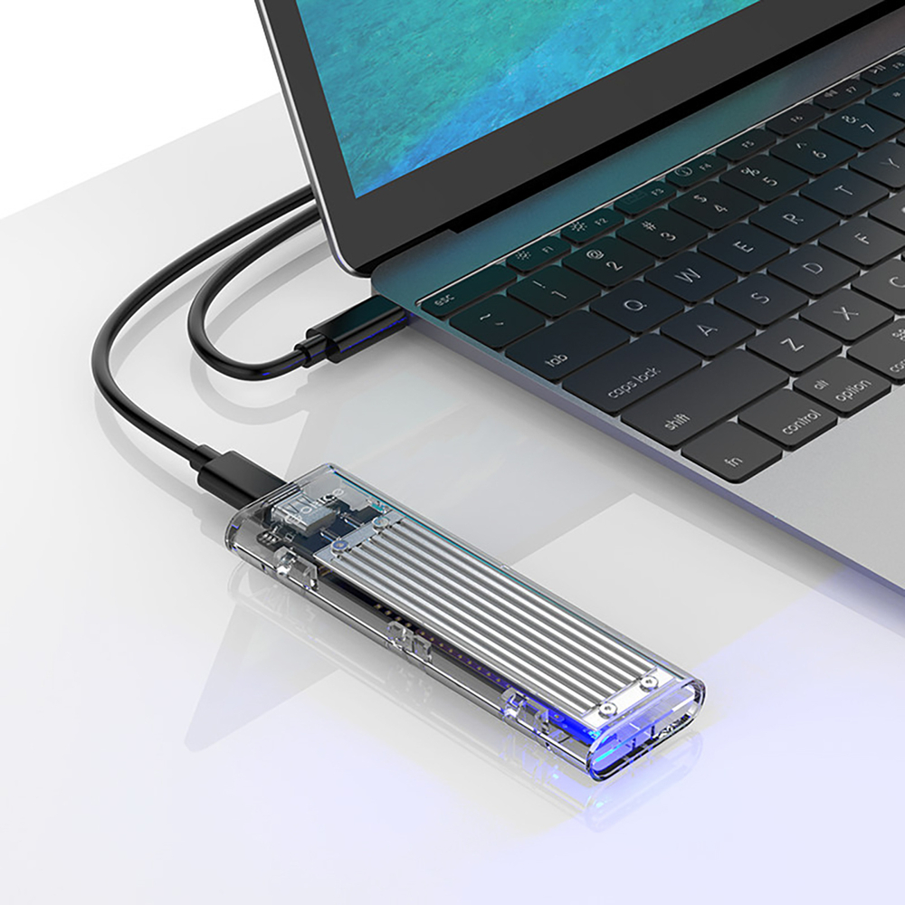Orico TCM2-C3 M.2 NVMe uz USB-C ārējais diska ietvars, pelēks
