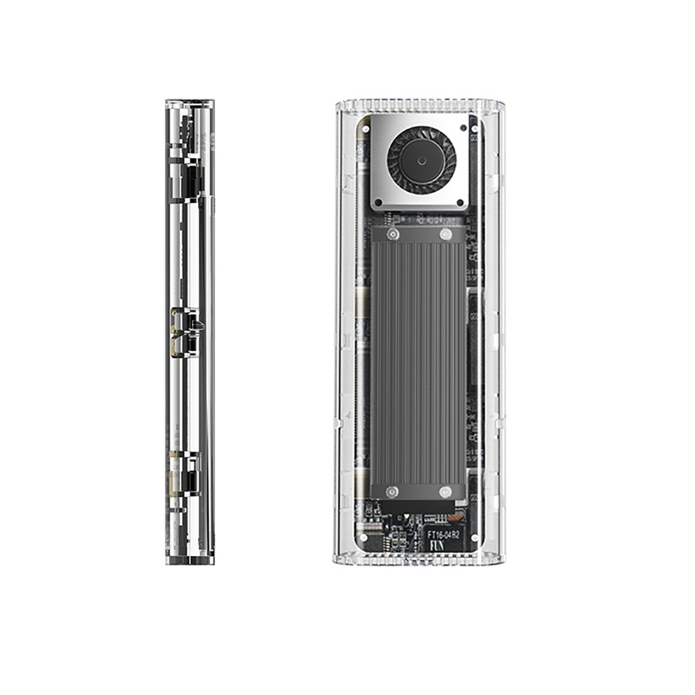 Orico TCM2-G20 M.2 NVMe SSD ārējais disks, 20Gb/s, sudraba/caurspīdīgs