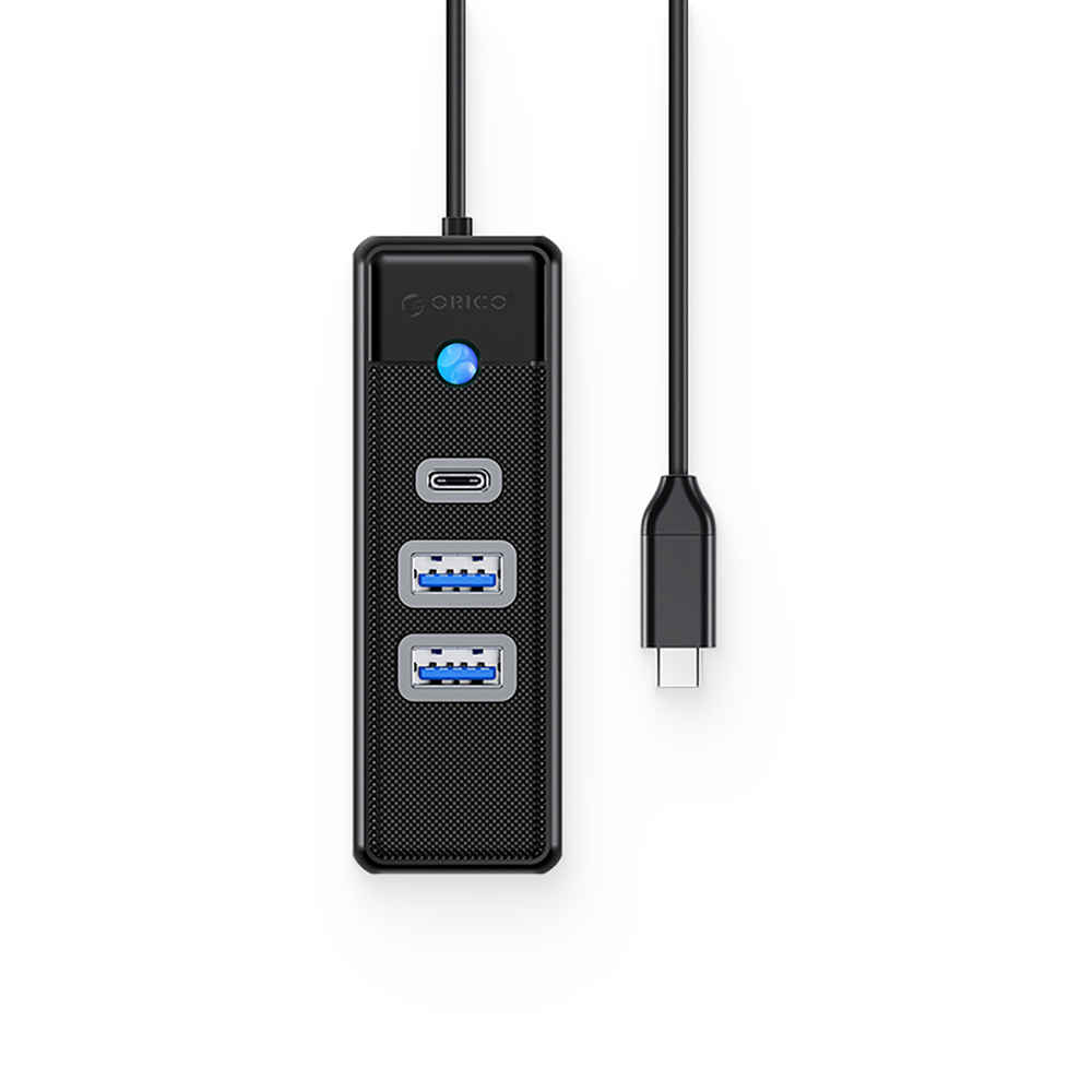 Orico PWC2U-C3 USB-C Hub with 2x USB-A and 1x USB-C, Black