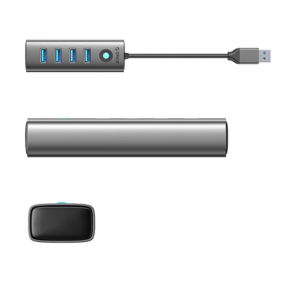 Orico PDD4U-U3 USB Hub 4x USB-A 3.0, Gray