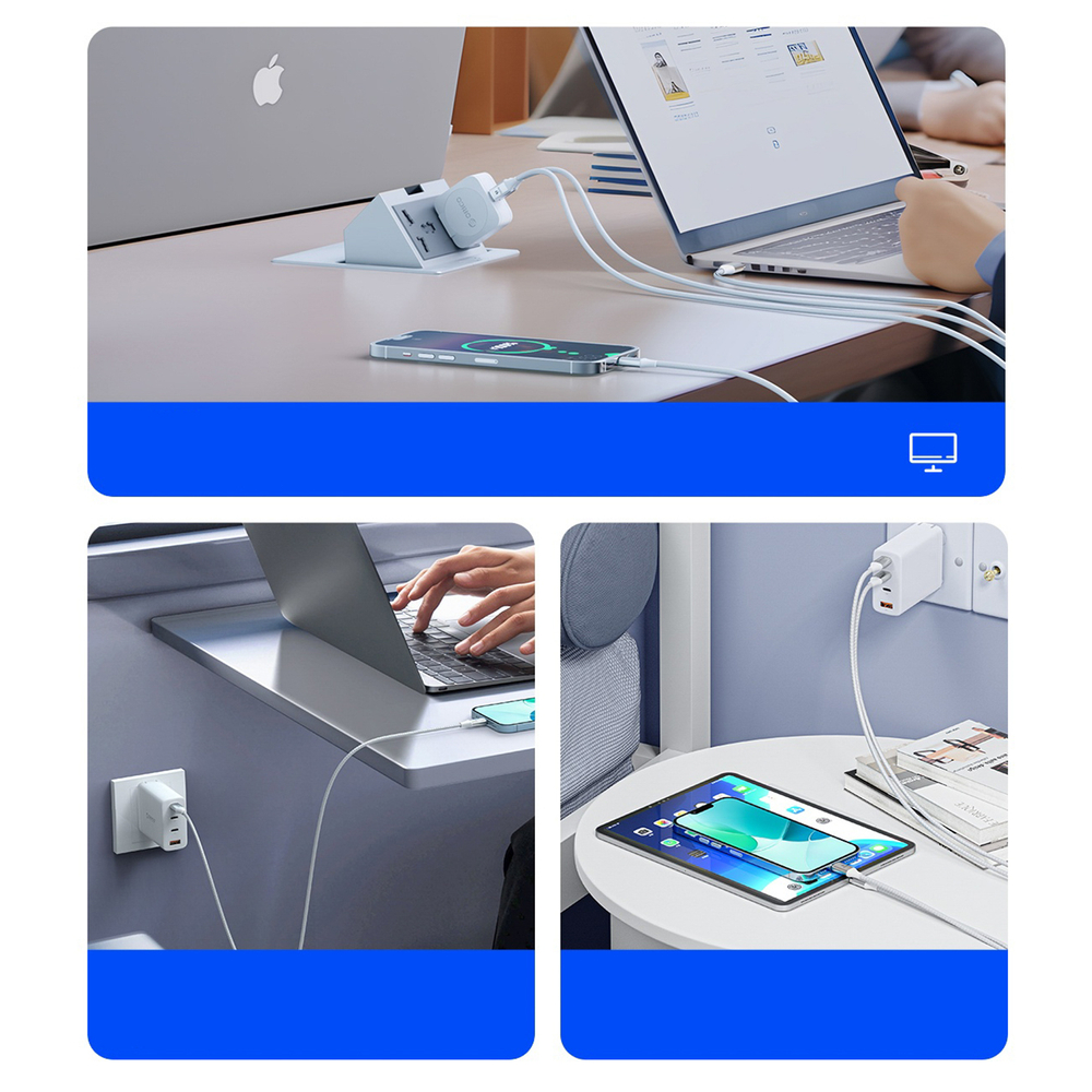 Orico CDX USB-C uz USB-C kabelis 60W 1m, balts