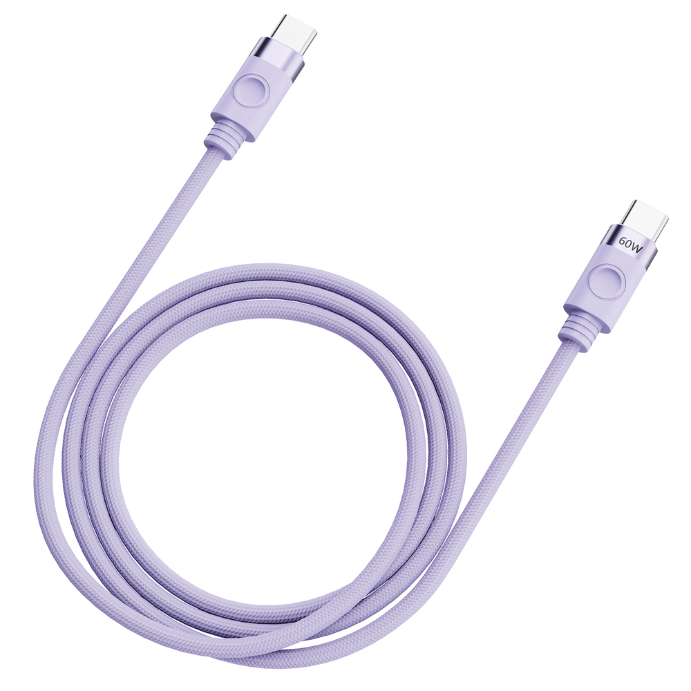 USB-C to 1m 5A 60W cable - purple