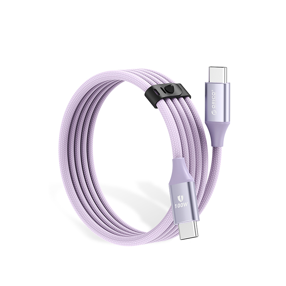 USB-C to 1m 5A 100W cable - purple