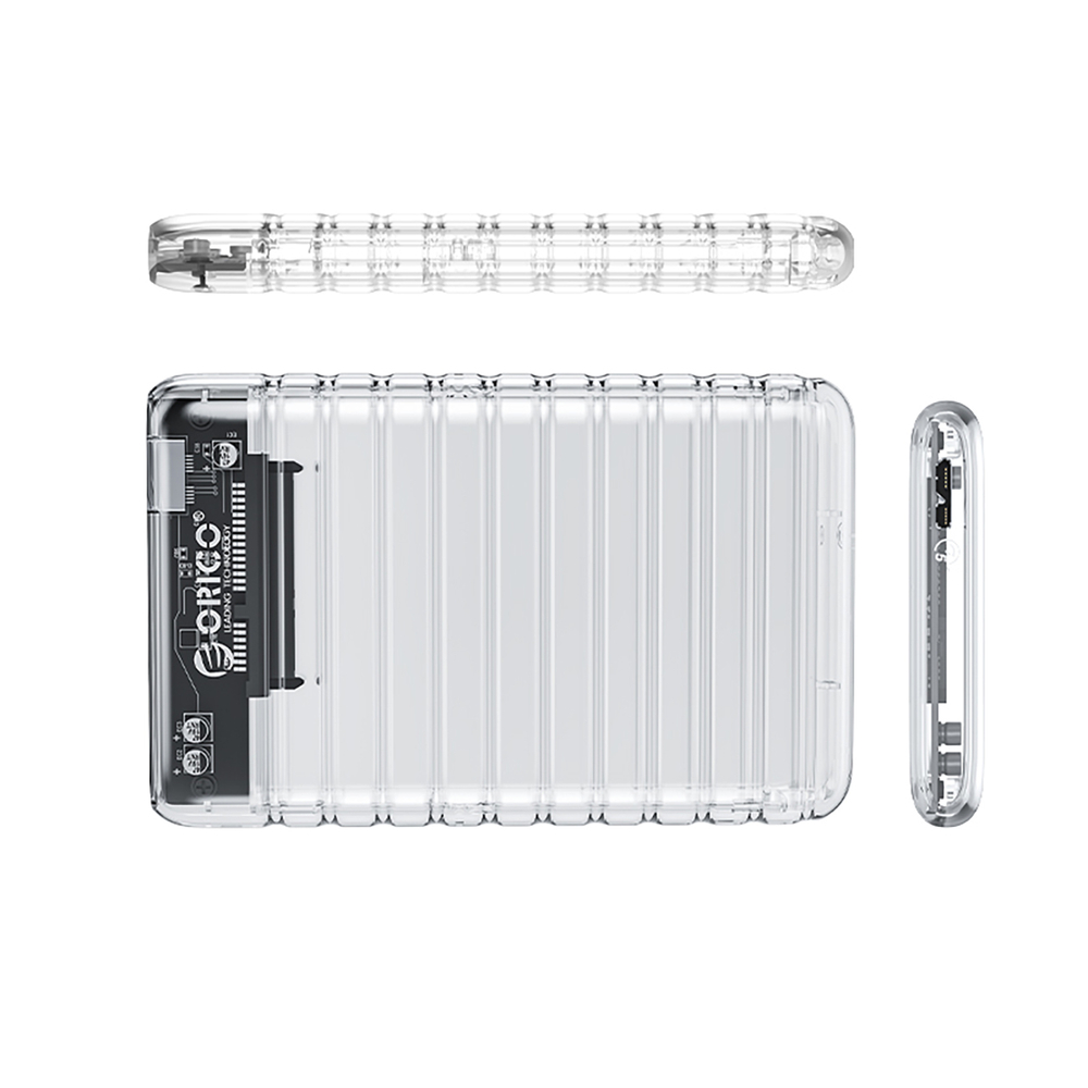 Orico 2139U3-V1 2.5\" HDD/SSD External Drive Enclosure, Transparent