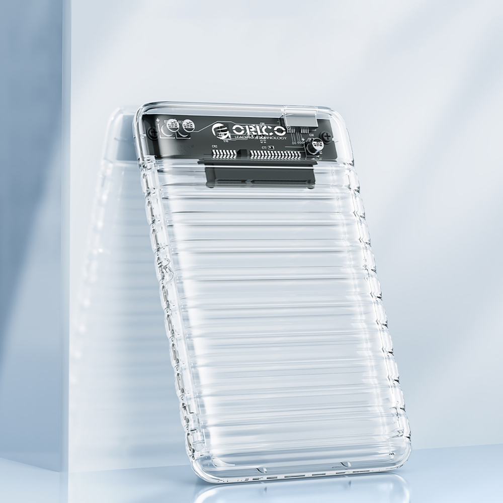 Orico 2139U3-V1 2.5\" HDD/SSD External Drive Enclosure, Transparent