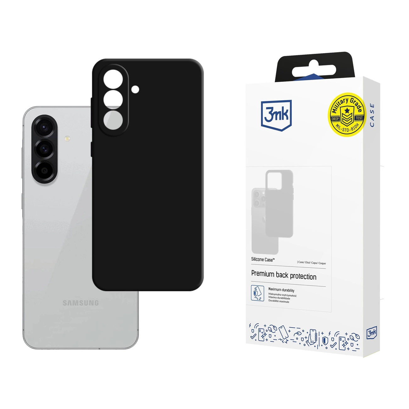 3mk Silicone Phone Case Cover Samsung Galaxy A56 5G - Black