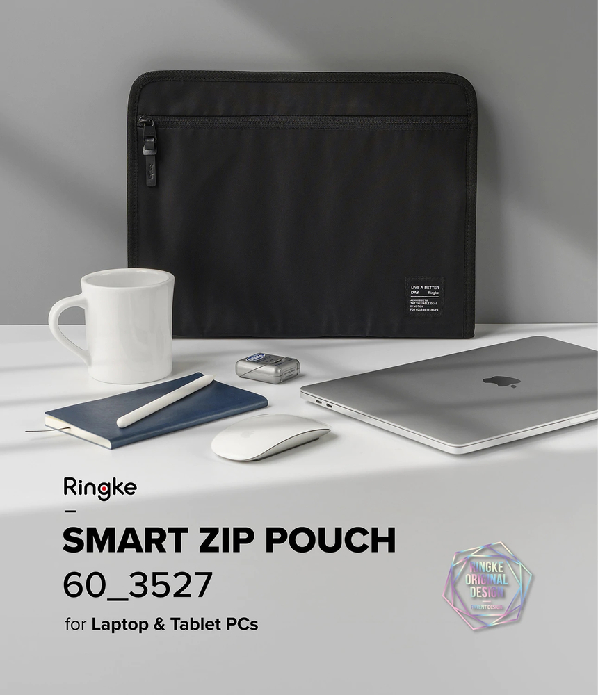 Ringke Smart Zip Pouch для ноутбука до 13\" с подставкой - бежевый
