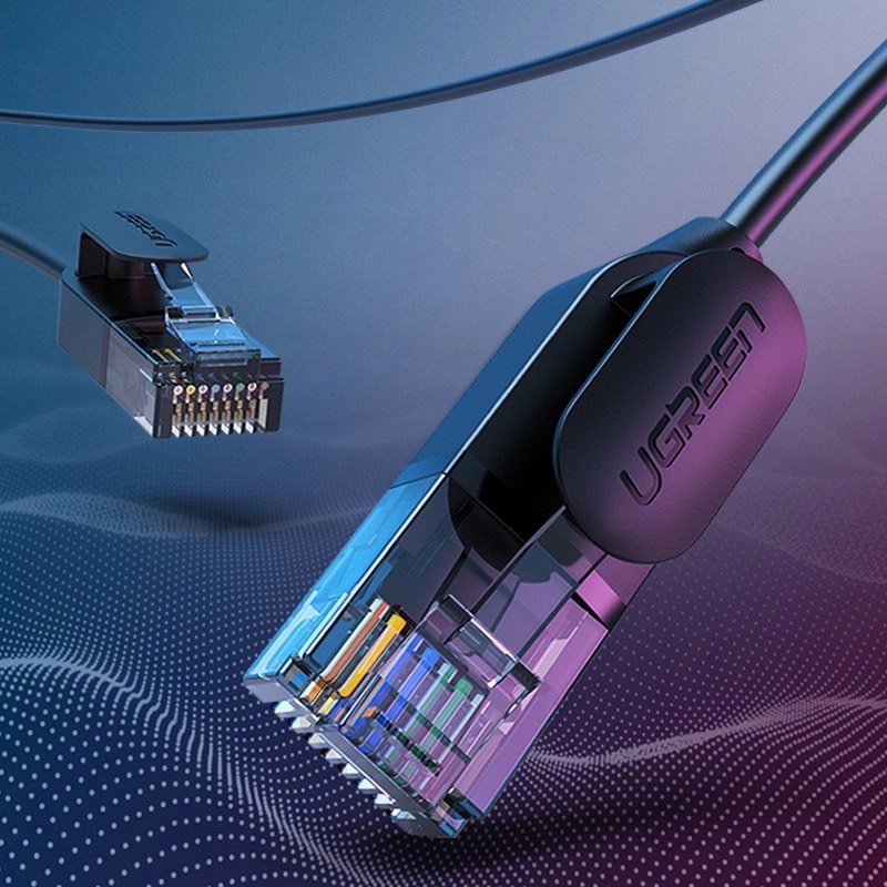 Ugreen interneta tīkla kabelis Ethernet patchcord RJ45 Cat 6A UTP 1000Mbps 1m melns (70332) | Cable Internet Network...