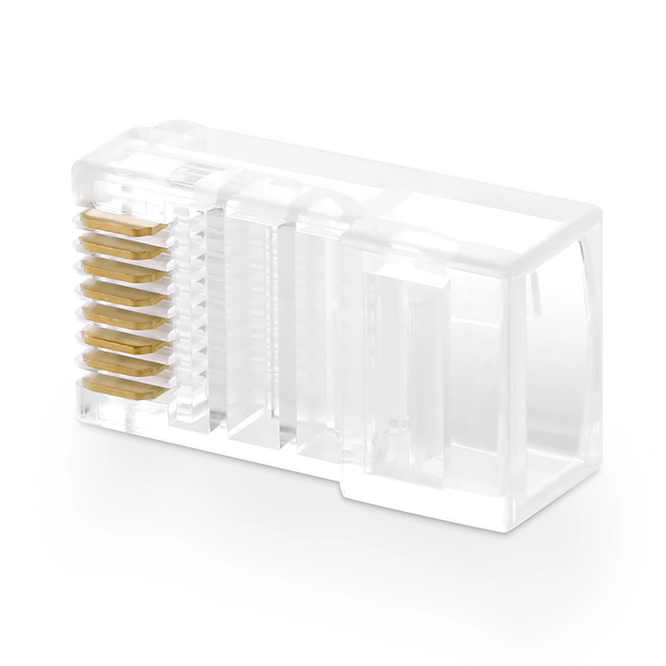 Ugreen 100x spraudņa gals RJ45 8P8C (UTP Cat. 5 / 5e) caurspīdīgs (NW110) | Plug End Transparent