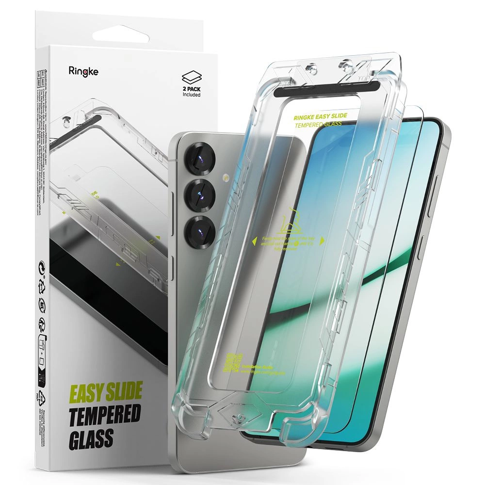 Ringke Easy Slide 2-pack tempered glass Samsung Galaxy S25