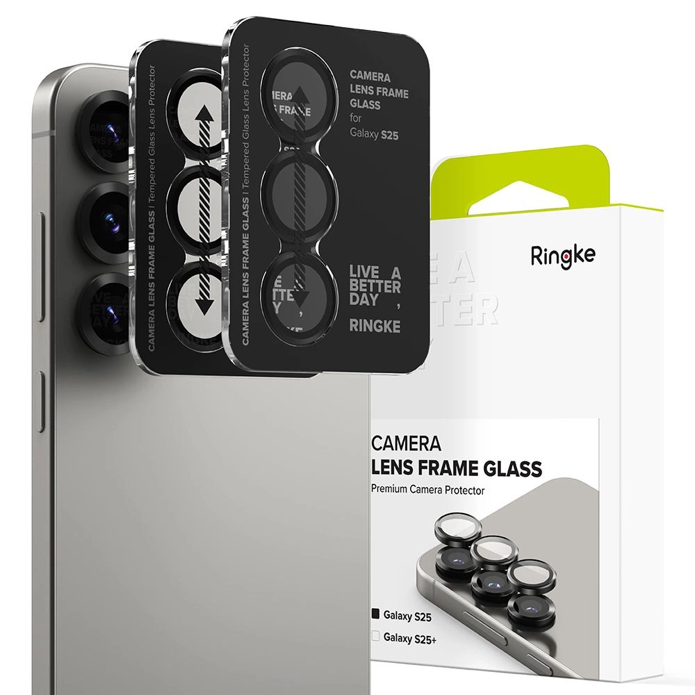 Ringke kameras rāmja aizsargs 2 gab. Samsung Galaxy S25 - Melns | Camera Frame Protector 2-Pack  Black