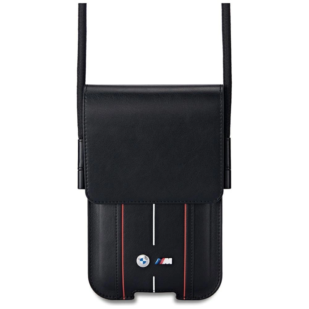BMW Phone Pouch Red Stripes Phone Bag - Black