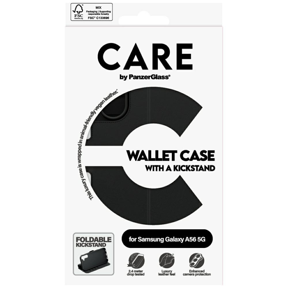 CARE by PanzerGlass Feature Wallet Case for Samsung Galaxy A56 5G, Black