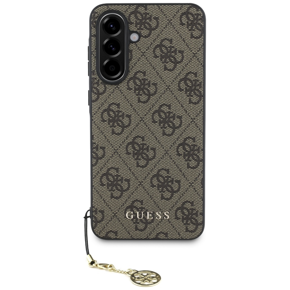 Guess HC PU 4G Charm Case for Samsung Galaxy A56 5G, Brown