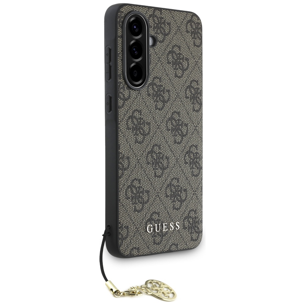 Guess HC PU 4G Charm Case for Samsung Galaxy A56 5G, Brown
