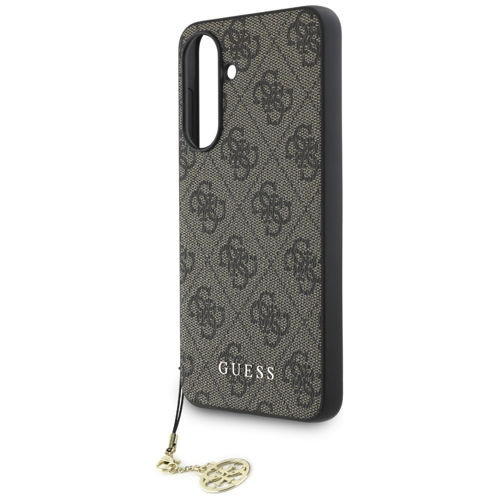 Guess HC PU 4G Charm Case for Samsung Galaxy A56 5G, Brown