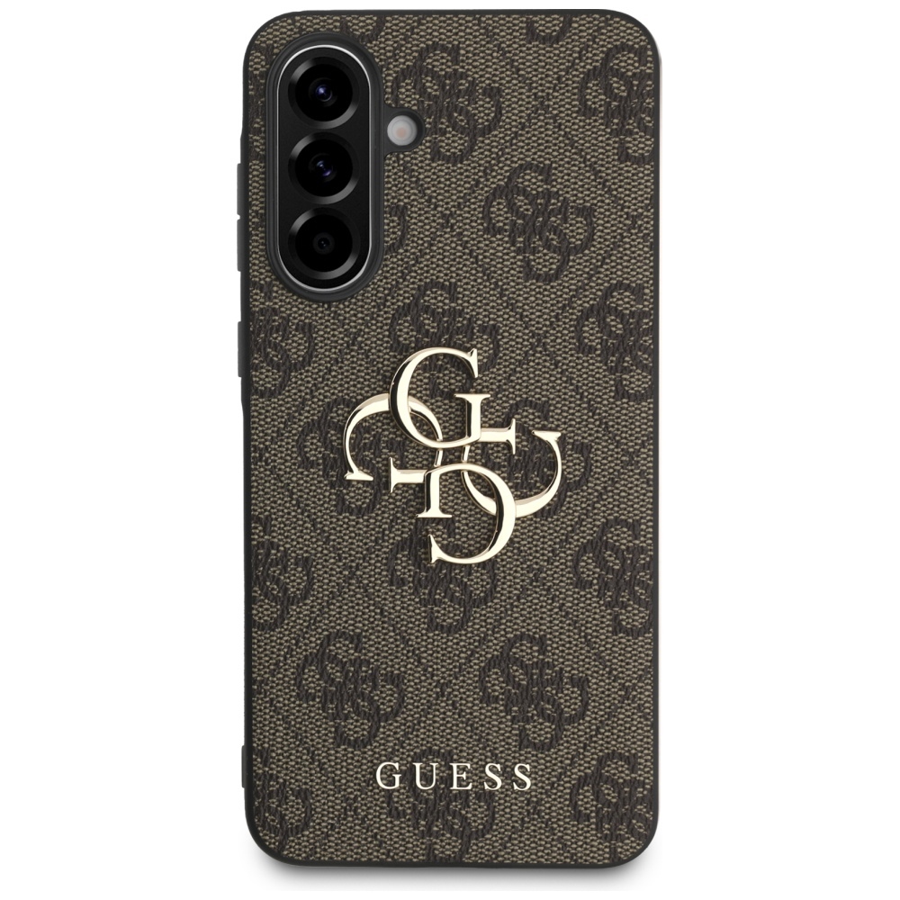 Guess HC 4G PU Big Logo Case for Samsung Galaxy A56 5G, Brown