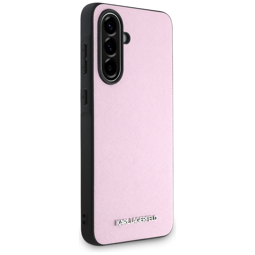 Karl Lagerfeld Saffiano Metal Logo Phone Case Cover Samsung Galaxy A56 - Pink