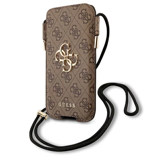 Guess Phone bag GUHCP12M4GPSBR 6.1" brown/brown 4G Metal Logo