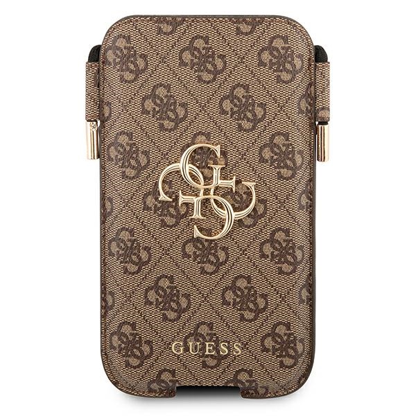 Guess Phone bag GUHCP12M4GPSBR 6.1\" brown/brown 4G Metal Logo