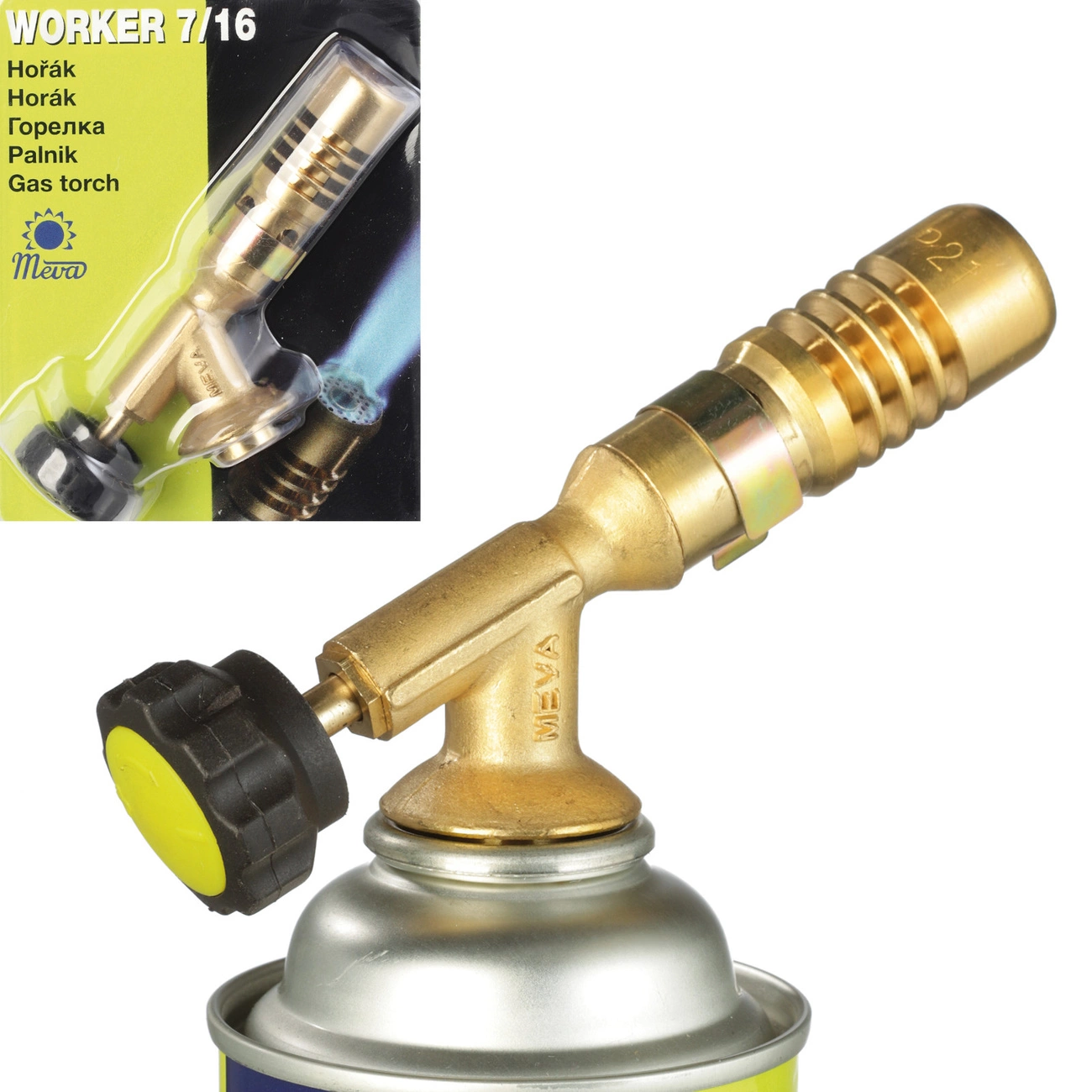 PB cartridge gas burner with 7/16'' valve WORKER 1.8kW