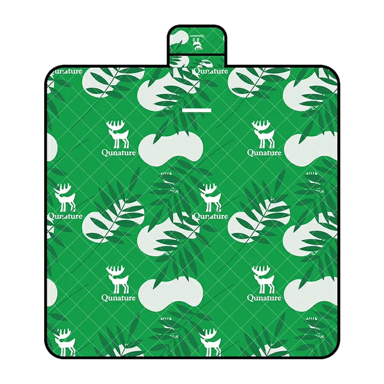 Qunature picnic mat waterproof camping blanket 2 x 2 m - green