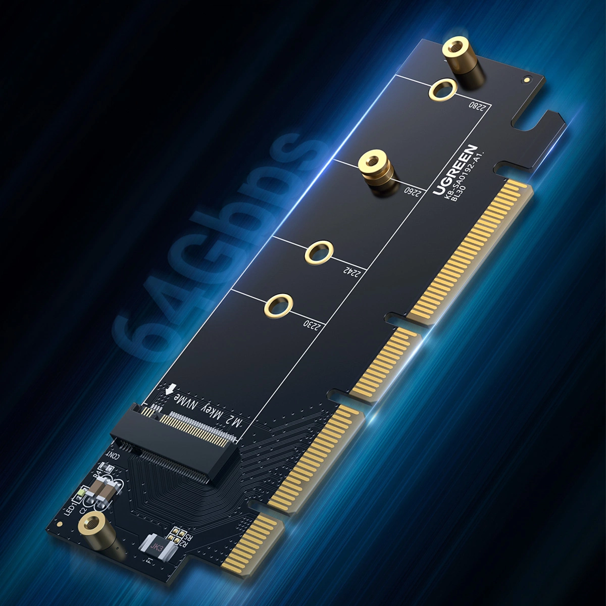 Ugreen CM465 PCIe 4.0 x4 to M.2 NVMe M-Key Expansion Card - Black